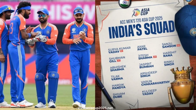India Squad For Asia Cup 2025