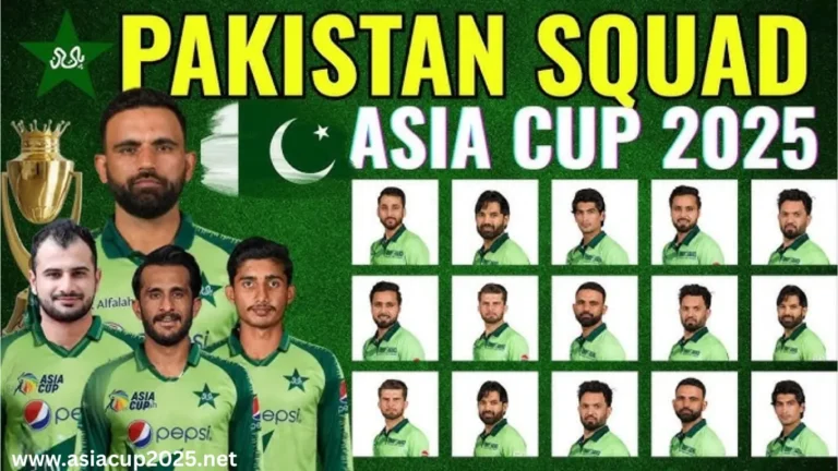 Pakistan Squad for Asia Cup 2025
