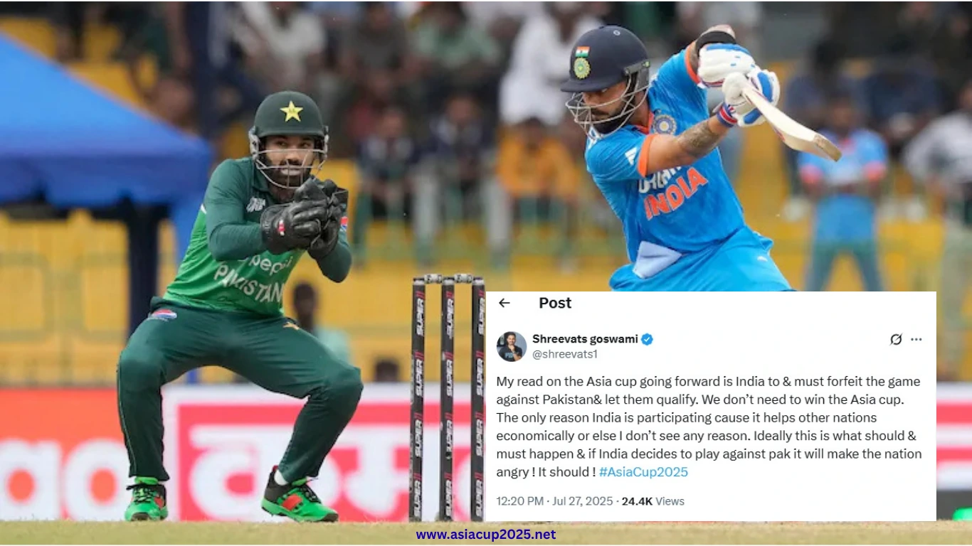India Should Forfeit Asia Cup Match