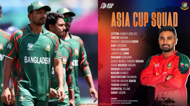 Bangladesh Squad for Asia Cup 2025