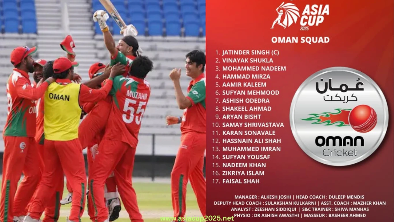 Oman Squad for Asia Cup 2025