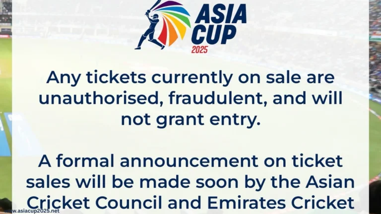 Asia Cup 2025 Ticket Fraud Alert