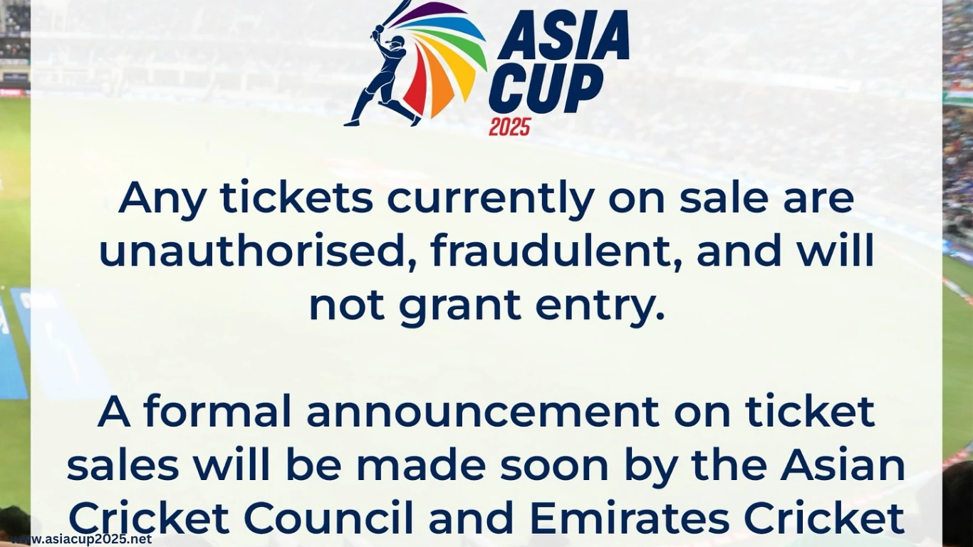 Asia Cup 2025 Ticket Fraud Alert
