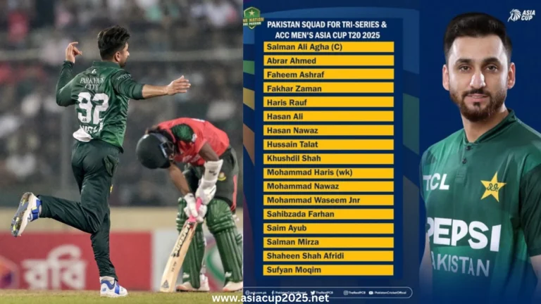 Pakistan Unveils 17-Member Squad for Tri-Series