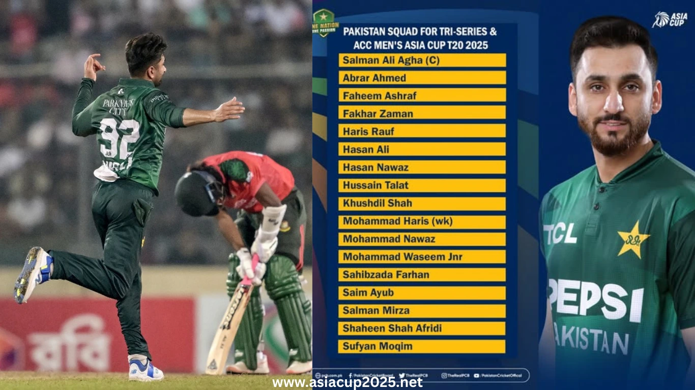 Pakistan Unveils 17-Member Squad for Tri-Series