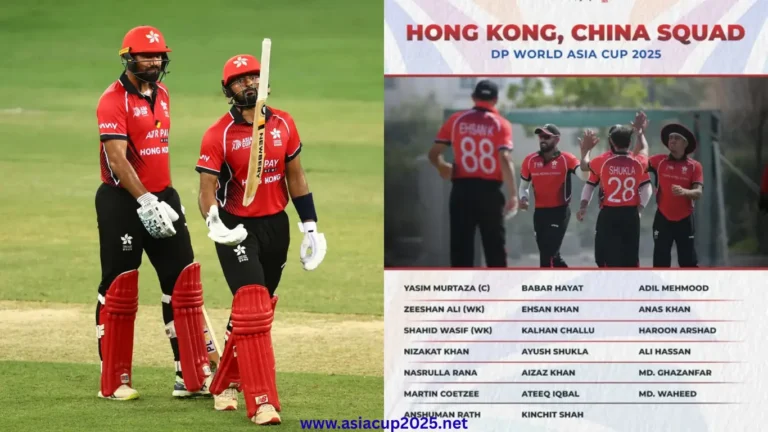 Hong Kong Names 20-Member Squad